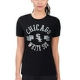 thumbnail image 4 of Women's G-III 4Her by Carl Banks Black Chicago White Sox Super-Slim Fit Lightweight City Graphic T-Shirt, 4 of 5