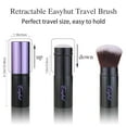 thumbnail image 3 of Retractable Kabuki Makeup Brushes 2 Pcs Blush Brushes Set Portable Powder Brushes with Flat and Angled Top for Liquid Cream Cosmetics Travel. (rose gold), 3 of 16