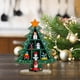 thumbnail image 1 of Mini adorno navideño de madera para árbol | Decoración navideña de escritorio en rojo y verde con muñeco de nieve giratorio de Papá Noel | Diseño con múltiples compartimentos | Incluye caja de, 1 of 6