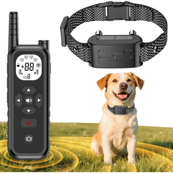 Wireless Dog Fence, Invissible Fence for Dogs Fence Outdoor Electric 185 Days Standby Training Collar, Flash Light & Waterproof Portable Dog Perimeter Collar with 3 Training Mode Matte Black 1 Pack