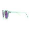 thumbnail image 6 of Retro Iconic Color Mirror Round Horn Rim Hipster Plastic Sunglasses Mint - Teal Mirror, 6 of 8