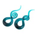 thumbnail image 2 of Tapones para orejas en espiral, dilatadores de vidrio verde para piercings, juego de 12, 2 of 8