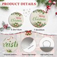 thumbnail image 6 of Welcome Sign for Front Door, Merry Christmas Round Metal Wall Art Wreaths, Holly Leaves Red Berries Xmas Pine Needles Outdoor Indoor Wall Hanging Sign for Porch Decor Housewarming Gifts 7.9 Inch, 6 of 8