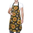thumbnail image 3 of Goofa Sunflowers And Bww Printed Waterproof Apron 33" Chef Aprons for Men Heavy Duty Chemical Work Apron Adjustable Bib Apron, 3 of 9