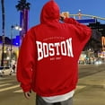thumbnail image 1 of MHFRRA Sudadera con Capucha y Estampado de Letras para Una Comodidad Elegante y Uso Diario Rojo, 1 of 5
