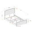 thumbnail image 7 of Furniture of America Chetana Navy Tufted Full Upholstered Wood Bed, 7 of 7