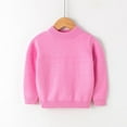 thumbnail image 2 of Wdgfv Boys Knit Sweater Mid Neck Soft Warm Pullover Top Casual Comfortable Winter Fall Everyday Wear For Kids Pink 5-6 Years, 2 of 7