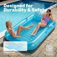 thumbnail image 6 of SLOOSH  Inflatable Tanning Pool Lounger Float, 85" x 57" Extra Large Suntan Sun Tan tub for Adults, Tanning chair, Bed Blow up, Raft Lounge Floatie, XL-Blue, 6 of 10