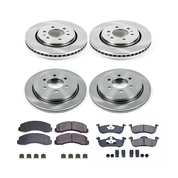 Ultimate Brakes Front and Rear Semi-Metallic Brake Pad and Rotor Kit with Hardware WM81517