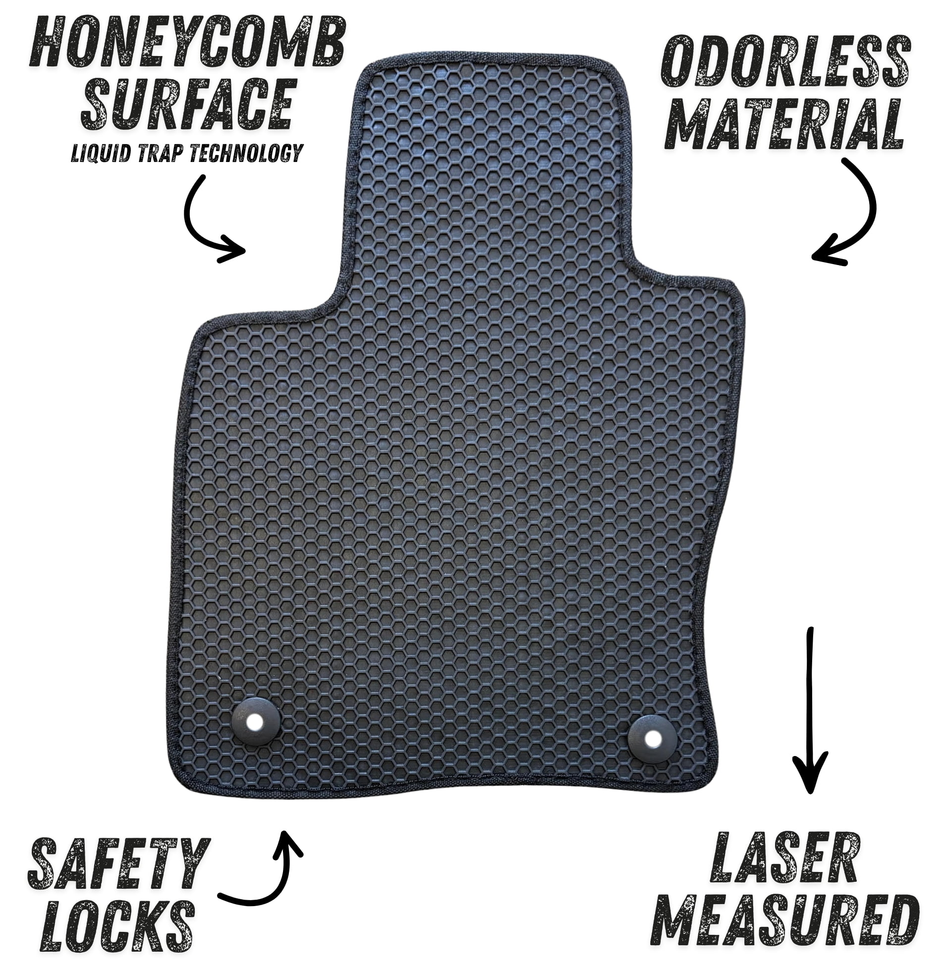 Floor Mats All-Weather for 2020 to 2026 Ford Escape with Safety Locks, Front and Rear, Odorless - ecoMats
