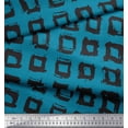 thumbnail image 3 of Soimoi Blue Rayon Fabric Square Geometric Print Fabric by the Yard 42 Inch Wide, 3 of 3