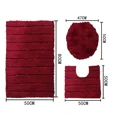 thumbnail image 3 of Juego de baño, alfombra de baño antideslizante, 3 piezas, rojo, 3 of 8