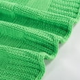 thumbnail image 6 of Home Soft Things Checker Cable Throw & Pillow Cover Combo - Green Flash - 50" x 60"/18" x 18", 6 of 9