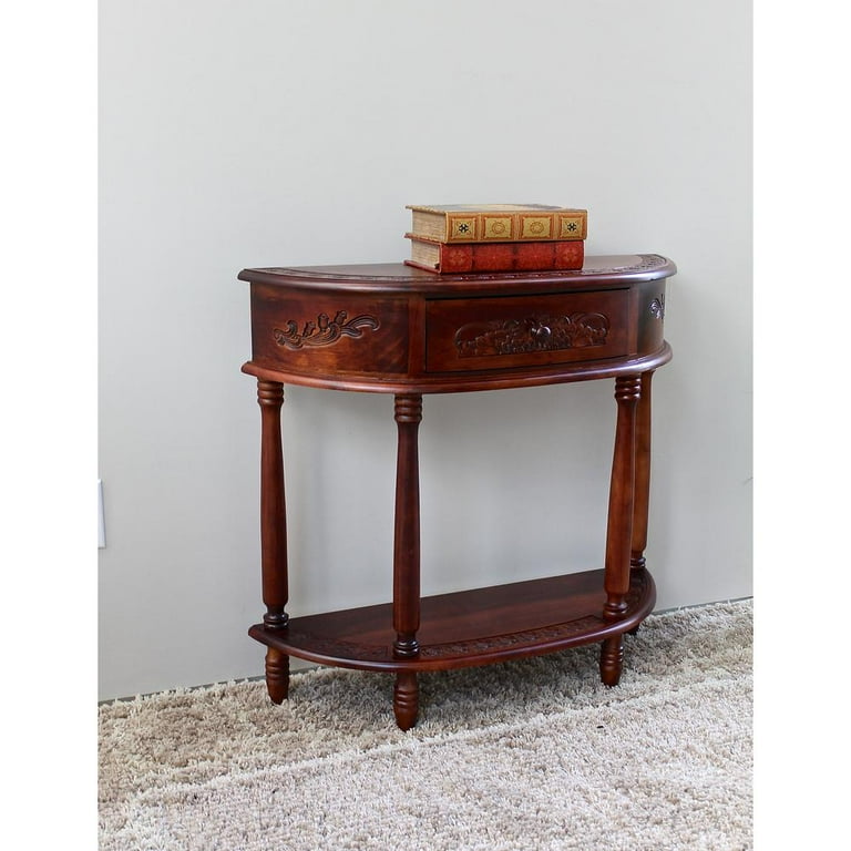 International Caravan Carved One Drawer Wall Table International Caravan Carved One Drawer Wall Table