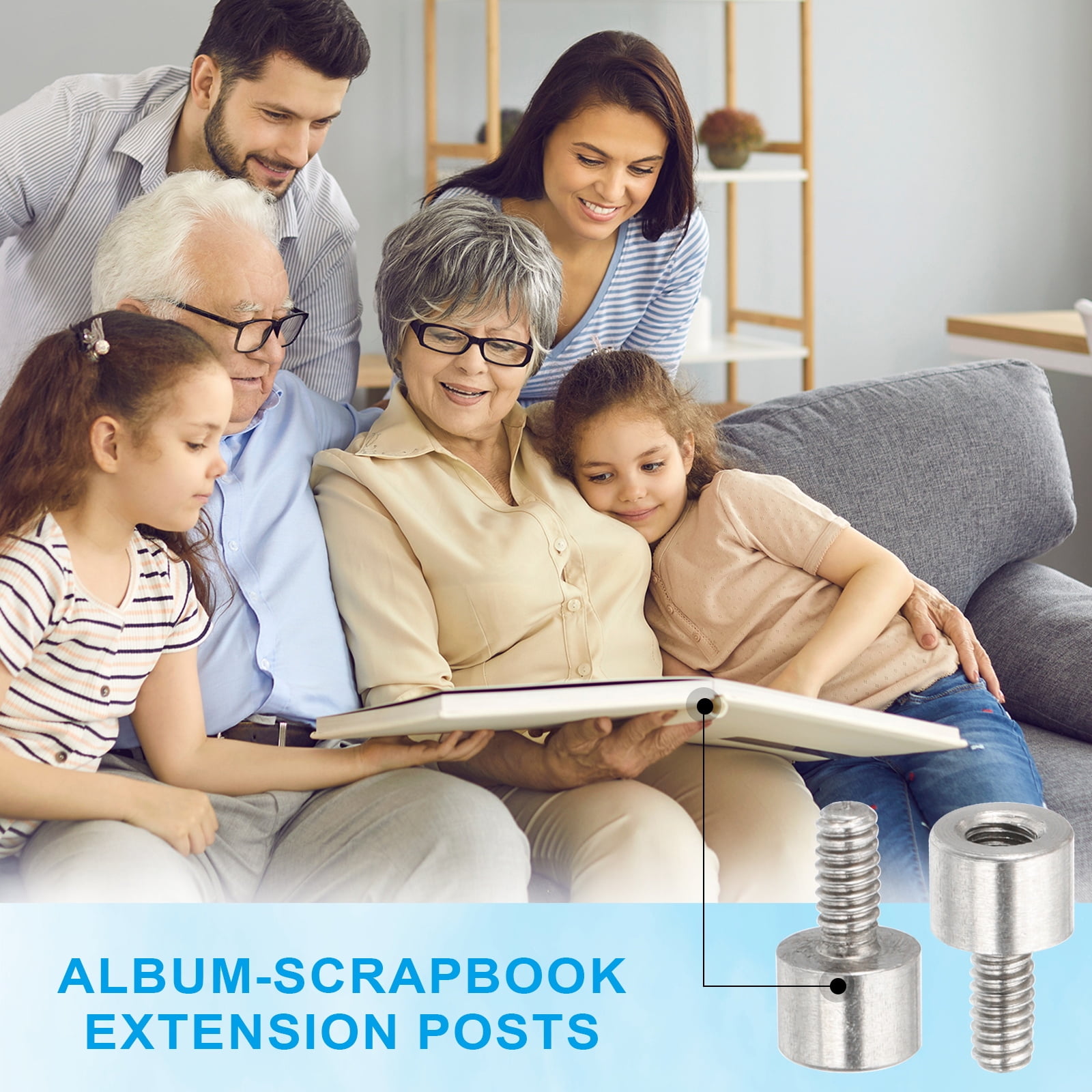 Unique Bargains Album Scrapbook Extension Posts Replacements for Binding ["M5x25+8mm"]