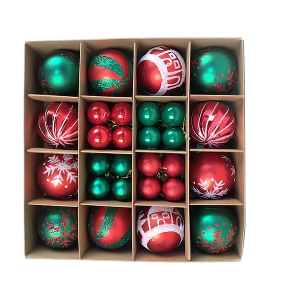 Hinati Black and Friday Deals 2024 1Box Christmas Balls Hanging Ornaments Shatterproof Decorative Hanging Ball Ornaments Set Hanging Balls for Holiday Party