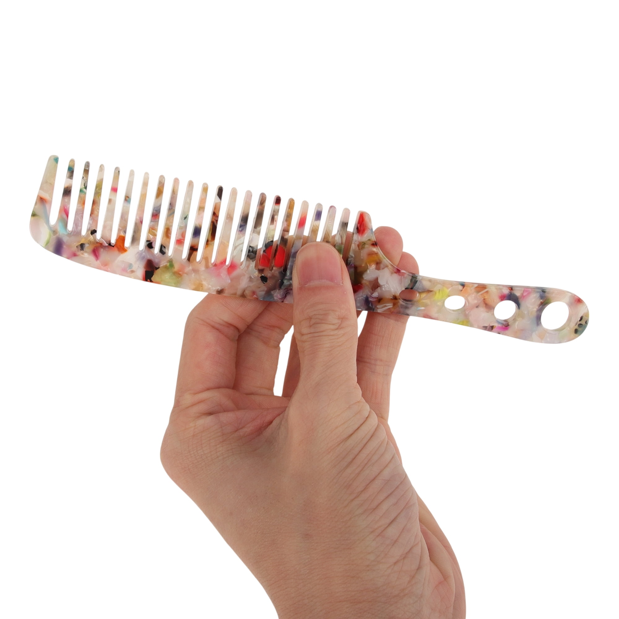 Unique Bargains 1 Pc Lightweight Long Handle Hair Comb for All Hair Types Assorted Color