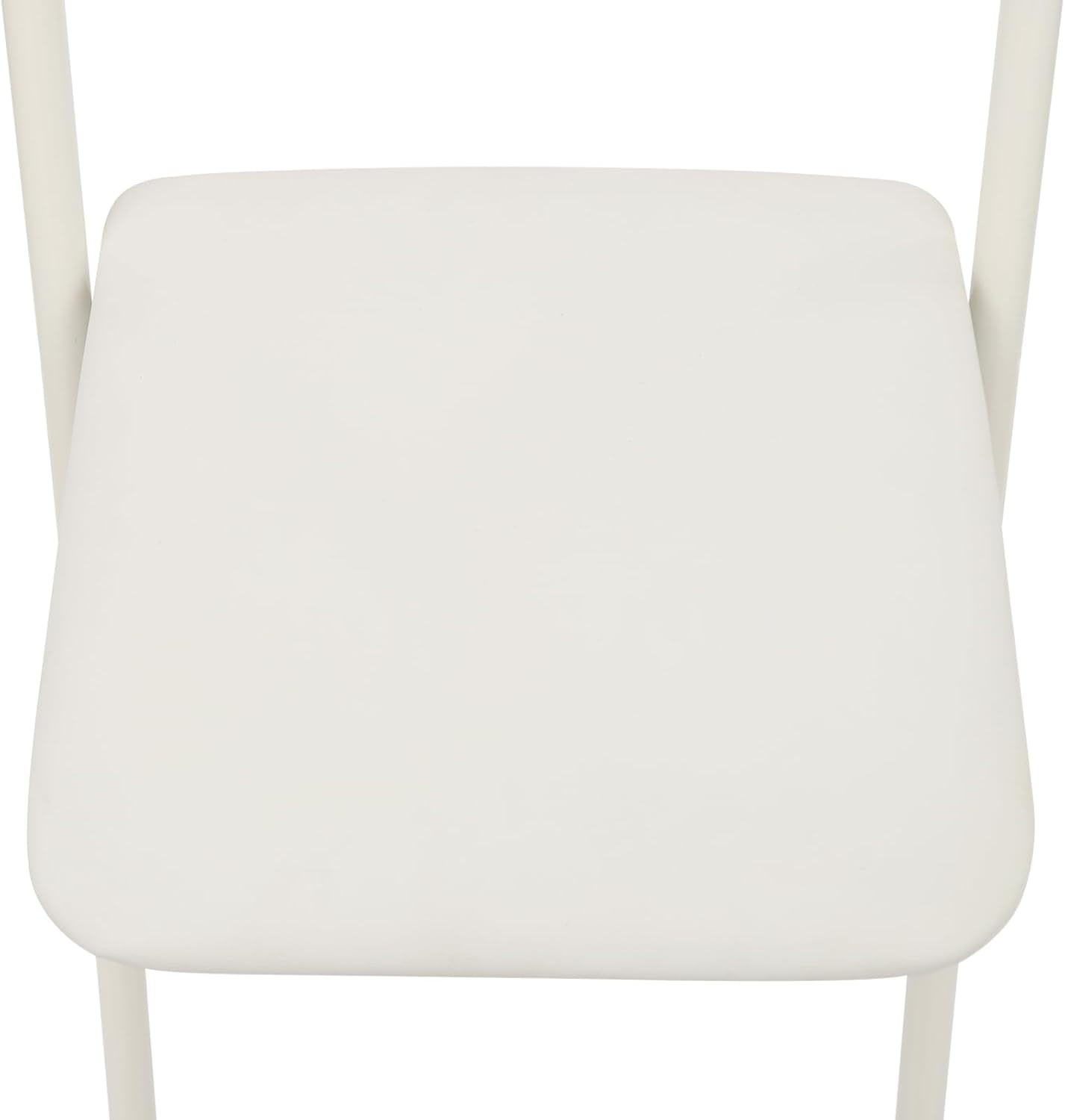 2pcs 30 inch Folding Bar Stool with Backrest - PU Cushioned Counter Height Stool, Portable Metal Frame Barstools for Outdoor, Camping, Kitchen, Shop, and Cafe (White)