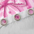thumbnail image 4 of Manfei Girls Pink Ribbon Bowknot Curtains Pack of 2 (42x84 Each),Geometric Stripes Curtains Blackout,Dreamy Princess Bedroom Curtains,Microfiber Bedroom Decor, 4 of 6