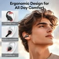 thumbnail image 2 of M100 Clip On Ear Headphones AI Open Ear Earbuds Wireless Bluetooth 5.4, Clip On Earbuds with LCD Touchscreen, Lightweight Comfort Open Ear Headphones for Sports, Fitness, and Workouts, 2 of 8