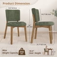 thumbnail image 3 of Dycanpo Dining Chairs Set of 4, Wide Back Kitchen Side Chairs with Chenille Upholstered and Brushed Paint Legs for Modern Farmhouse, Green, 3 of 7