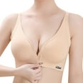 thumbnail image 3 of Sngxgn Women's Smoothing Wireless Lightly Lined Convertible Comfort Bra(Khaki,XXL), 3 of 4