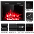 thumbnail image 2 of Costway 30" 750W-1500W Fireplace Electric Embedded Insert Heater Glass Log Flame, 2 of 10
