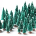thumbnail image 1 of Árbol de Navidad Hatisan Mini artificial con base de madera, 30 unidades, 1 of 6