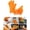 Orange, variant on Ultra Thick Heavy Duty - Set of 2 BBQ Kitchen Grilling & Oven Mitts Gloves for Cooking Baking Barbecue Potholder - Superior and Extreme Heat Resistant - BPA Free, Dishwasher Safe, Food Grade