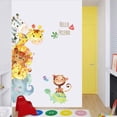 thumbnail image 2 of DEELLEEO Cartoon Animals Wall Stickers DIY Children Mural Decals for Kids Rooms Baby Bedroom Wardrobe Door Decoration (Animal), 2 of 8
