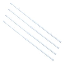 OUNONA Set of 4 Adjustable Metal Bathroom Shower Curtain Tension Rods Extendable Bath Curtain Poles