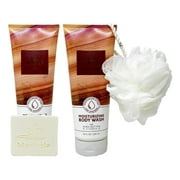 Bath & Body Works Wild Sand- Pack of Two- Moisturizing Body Wash with a Himalayan salts Spring Sample Soap.