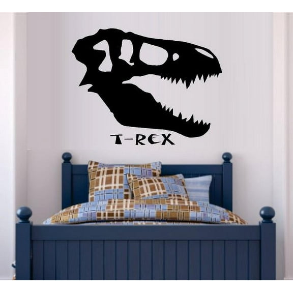 Decal ~ T-REX FOSSIL HEAD DINOSAUR ~ WALL DECAL 17" X 22" LRG