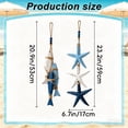 thumbnail image 3 of BESEW7 Mediterranean Wall Art with Rope, Coastal Style 3 Wooden Fish Hanging Ornament for Living Room Kitchen Bathroom Cafe, 3 of 9