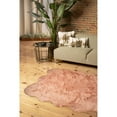 thumbnail image 4 of Luxe Gordon Faux Sheepskin Rug 5x6 Natural 100% Wool Soft Plush, 4 of 5