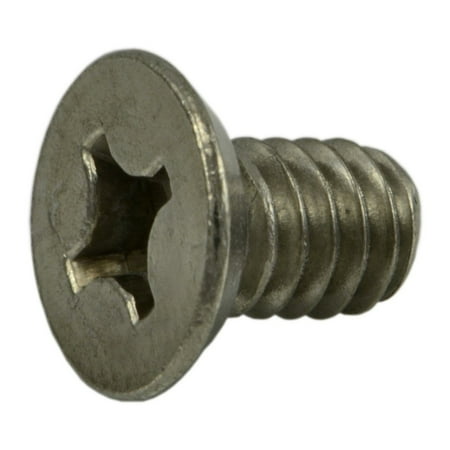 

#12-24 x 3/8 18-8 Stainless Phillips Flat Head Machine Screws (25 pcs.)