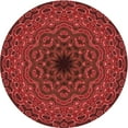 thumbnail image 1 of Ahgly Company Machine Washable Indoor Round Transitional Grapefruit Red Area Rugs, 3' Round, 1 of 7
