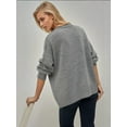 thumbnail image 2 of Thick Knit Crew Neck Long Sweater, 2 of 5