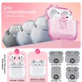 thumbnail image 2 of Funda transparente rosa de TPU con cierre de seguridad para AirPods 4 Skyconser, 2 of 8