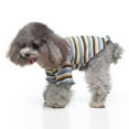thumbnail image 3 of Vêtements pour Animaux Pull Col Roulé Rayé Deux-Pièces Pull pour Animaux, 3 of 9