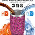 thumbnail image 3 of Leopard Print 30oz Handheld Travel Tumbler with Handle – Double Wall Stainless Steel Insulated Cup, Flip Straw Lid, Leak-Proof & BPA-Free for Hot and Cold Drinks – Durable Coffee & Juice Mug Black, 3 of 6