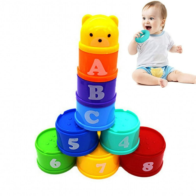 Baby Stacking Cups Baby Toys 12-18 Months Stacking Learning Toys for Toddlers 1-3 Baby Girl Boy Toys 6 to 12 Months Toddler Toys Age 1-2 Number