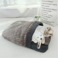 thumbnail image 6 of Cozy Cat Cave Bed - Self-Warming Plush Sleeping Bag for Indoor Cats & Kittens, Soft Winter Pet Sack with Snuggle Design, Thermal Cat Bed for Small Dogs & Puppies, 6 of 7