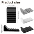 thumbnail image 3 of Grey Heavy Duty Trash Can Wall Protector, Silicone Trash Can Bumper for Square & Round Garbage Bins, No-Drill Garbage Can Wall Protector for Kitchen and Office Floor, 2X1In, 4Pcs, 3 of 4