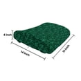 thumbnail image 5 of Floral Lumbar Pillow, Abstract Blooming Nature with Petals and Leaves Green Toned Illustration, Soft Back Cushion Office Chairs with Adjustable Straps, 14" x 13", Jade Green Pale Green, by Ambesonne, 5 of 7