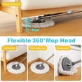thumbnail image 4 of JOYMOOP Spin Mop and Bucket, 360° Mop Head & Telescopic Handle, Wet and Dry Use, 4 Reusable Microfiber Refills, Hands-Free Cleaning for Hardwood, Tile, Laminate Floors & Walls, 4 of 9