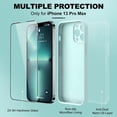 thumbnail image 5 of Compatible with iPhone 13 Pro Max Case, Premium Liquid Silicone Case [Velvety Touch] [2 Pcs 9H Tempered Glass Screen Protector], Camera All-Round Protection Shockproof Kit Case, Mint, 5 of 7