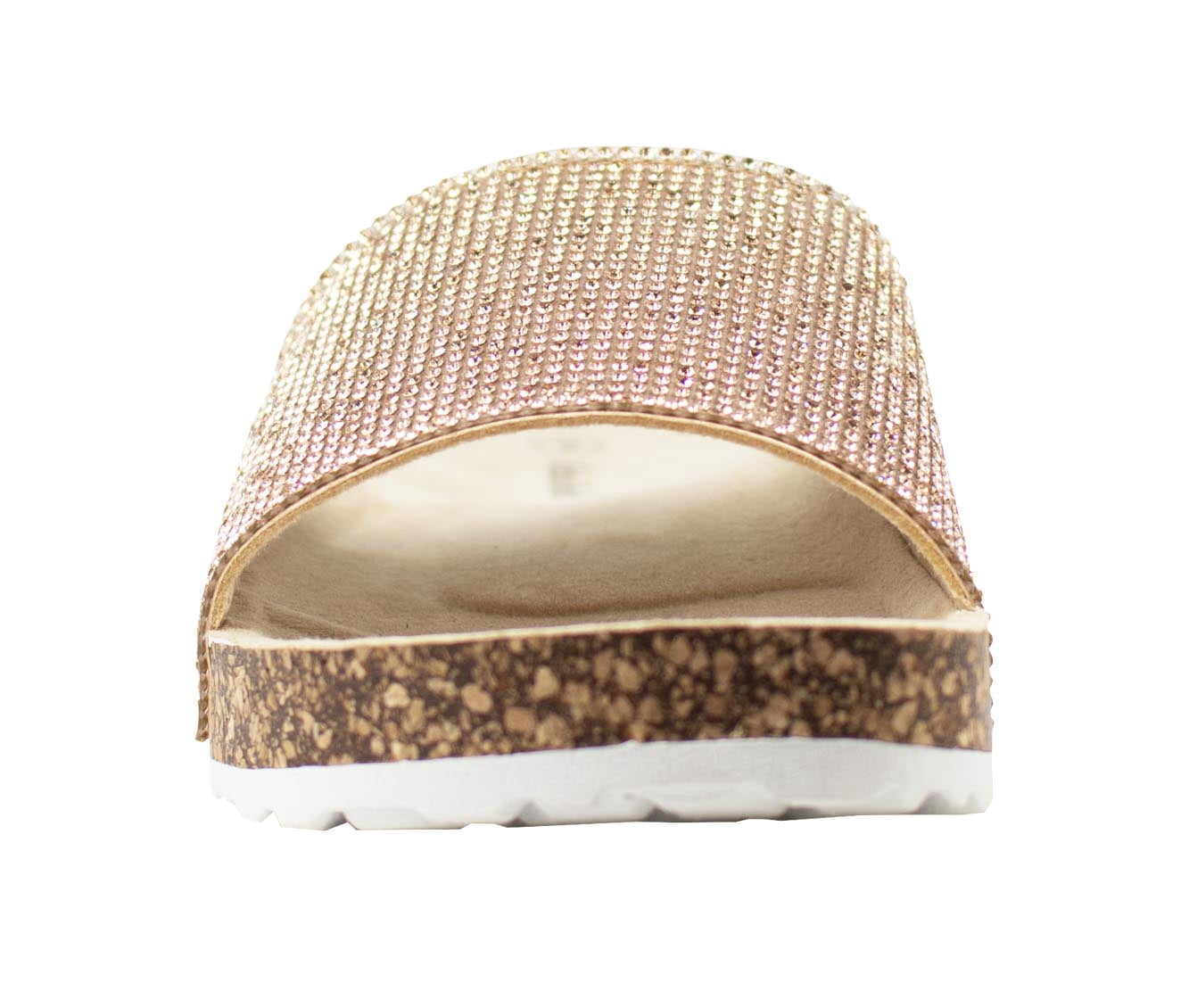 Alexis Bendel Women's Adult Comfort Rhinestone Embellished Slide Sandal