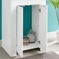 thumbnail image 5 of Sink Vanity Cabinet, Melamine, White Black, Modern Contemporary Urban Design, Hotel Bedroom Bathroom Master Suite Guest, 5 of 10