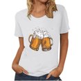 thumbnail image 2 of RXIRUCGD Été Tops pour Femmes T-Shirt Col Rond Blouse Oktoberfest Été Imprimé Manches Courtes Pull T-Shirt Hommes Femmes T-Shirt Tops Blanc Shirts pour Femmes, 2 of 5